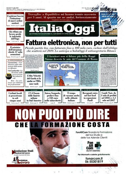 Italia oggi : quotidiano di economia finanza e politica